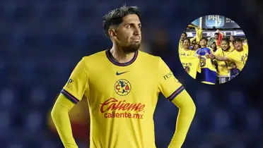 Diego Valdés e hinchas del América (Foto tomada de: TV Azteca)