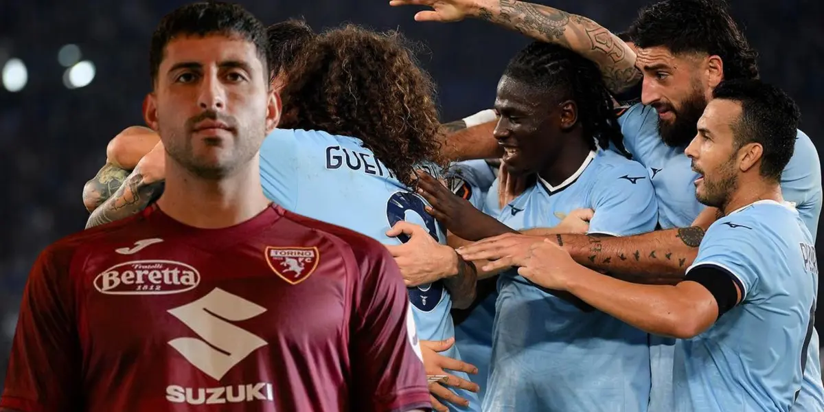 Guillermo Maripán y jugadores de la Lazio (Foto tomada de: Sport/Torino)