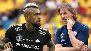 Ricardo Gareca y Arturo Vidal (Foto tomada de: CNN/Colo-Colo)
