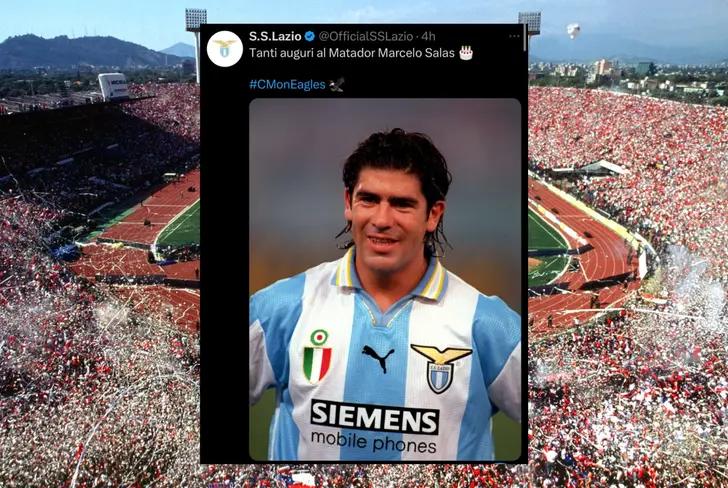 Mensaje de la Lazio a Marcelo Salas (Foto tomada de: X)