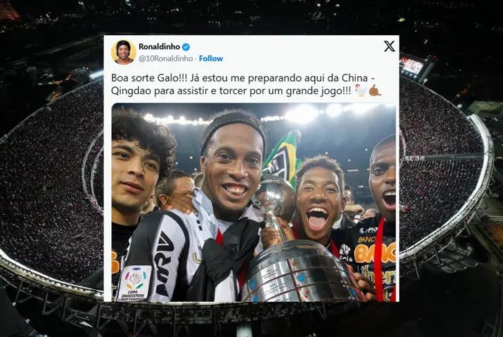 Mensaje de Ronaldinho para Atlético Mineiro (Foto tomada de: X)