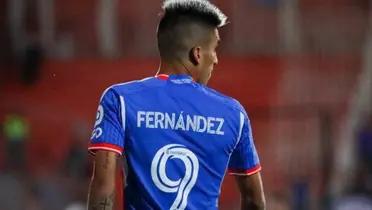 Leandro Fernández con la camiseta de Universidad de Chile. 