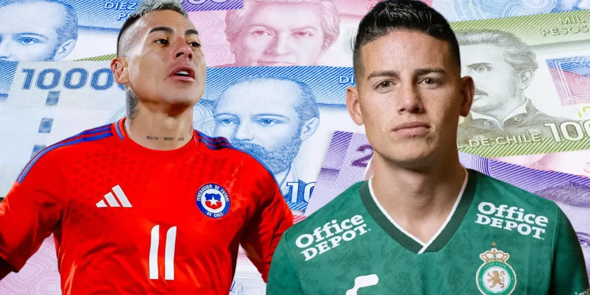 Eduardo Vargas y James Rodríguez (Foto tomada de: Remitly/Central/León)