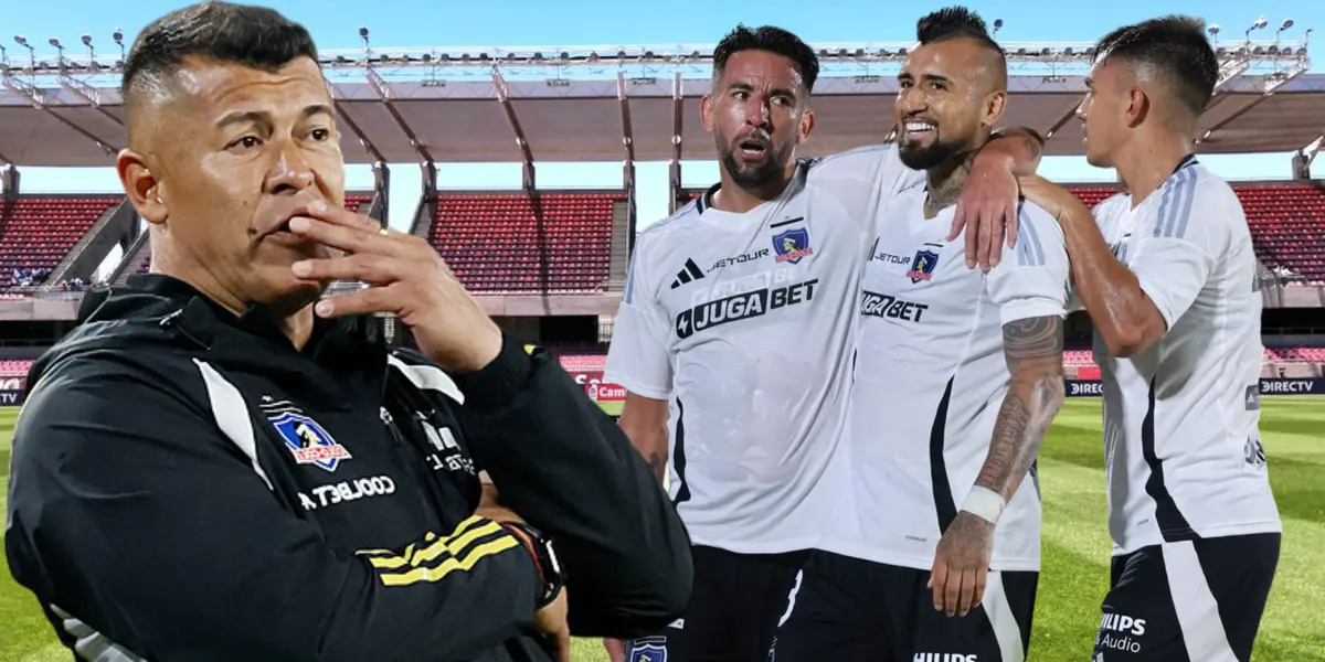 Jorge Almirón y jugadores de Colo-Colo (Foto tomada de: La Serena/Colo-Colo/RedGol)