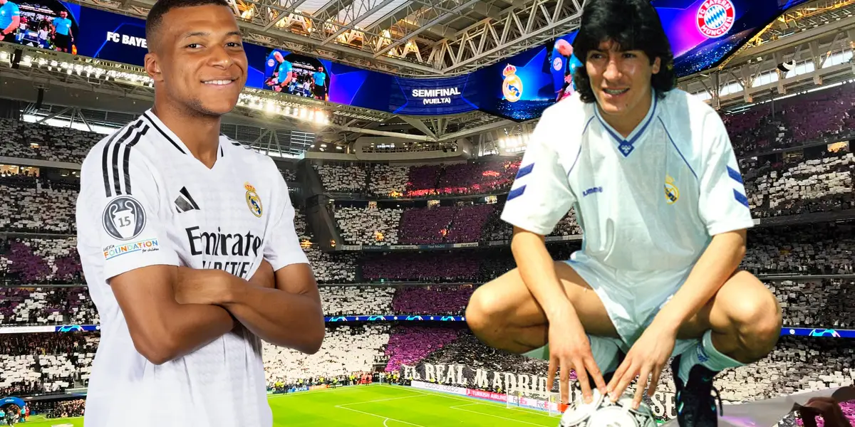 Kylian Mbappé e Iván Zamorano (Foto tomada de: Wikipedia/UEFA/Real Madrid)