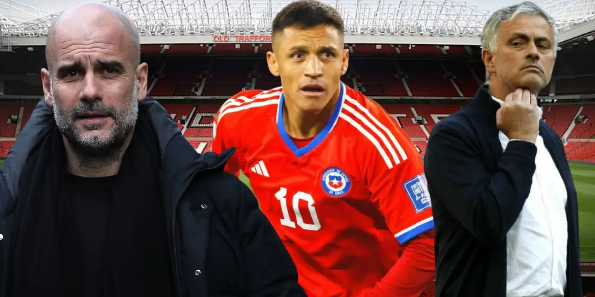 Pep Guardiola, Alexis Sánchez y José Mourinho (Foto tomada de: Wikipedia/La Roja/Marca/Vanitatis)