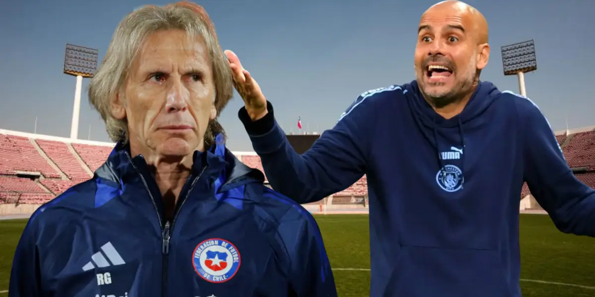 Ricardo Gareca y Pep Guardiola (Foto tomada de: Monumentos/El Universo/Tribuna)