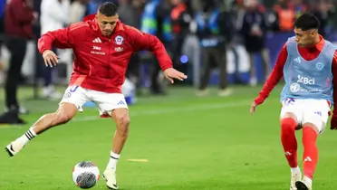 Alexis Sánchez y Darío Osorio en la Selección Chilena. 