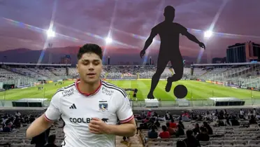 Damián Pizarro con la camiseta de Colo Colo. 