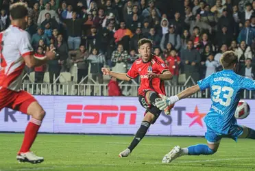 El juvenil albo anotó su gol ante River Plate.