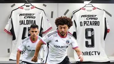 Maimiliano Falcón con la camiseta de Colo Colo.