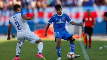 Marcelo Morales y Óliver Rojas en Universidad de Chile vs. Audax Italiano. 